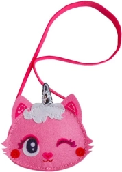 Creatieve set – kleine vilten handtas met katje, roze