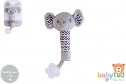 plush squeaker and teether elephant BABYTED 25 cm