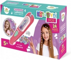 Glitterende haardiamanten met applicator en clipjes