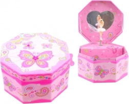 Muzikale sieradendoos met vlinders en ballerina