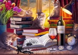 Puzzle 2000 – soirée féline trefl