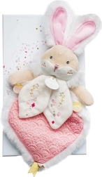 Doudou cadeau set roze vriend konijntje
