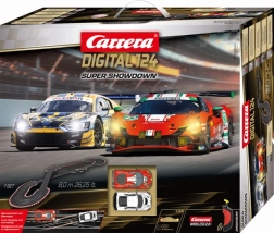 Carrera Digital 124 Super Showdown racebaan 8 m met Ferrari 296 GT3 en Audi R8 LMS GT3