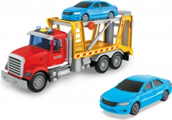 Trekker met auto met licht- en geluidseffecten 32 cm