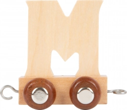 Houten wagon met de letter M voor treinbanen small foot