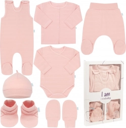 Newborn 4-delige kraamset New Baby I AM, roze