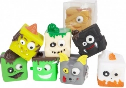 Anti-stress siliconen knijpkubus monster 6 × 6 cm, mix soorten