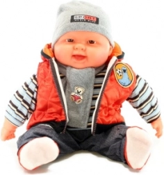 Grote baby - jongen - oranje vest