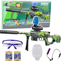 Green AWM Rifle for Water Beads with Glasses 61 cm