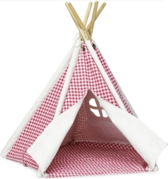 Mini tipi voor poppen – geruit