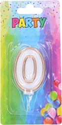 Feestkaars 0 - goud