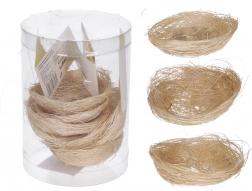 Decoratief nest 8 cm – natuur