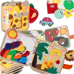 Felt Sensory Manipulative Book Giraffe 3D