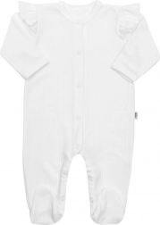 Babyoverall met drukknoopjes van katoen New Baby Practical wit voor meisjes 92