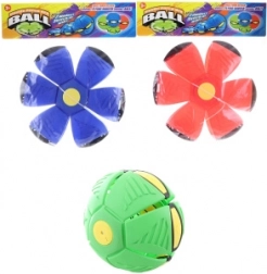 Wurfscheibe, die sich in einen leuchtenden Ball verwandelt