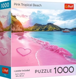 Trefl puzzel roze tropisch strand 1000 stukjes