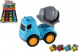 Set bouwvoertuigen met vliegwiel 9 cm – 4 soorten