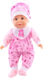 Baby Doll with Sounds 30 cm – pink outfit
