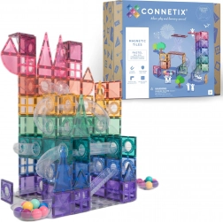 Set d’extension pastel de piste à billes CONNETIX, blocs magnétiques, 80 pièces