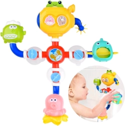 Leuk badspeelgoed met watermolen en draaimolen