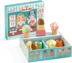 Djeco Ice Cream Shop Lina and Lino – wooden play set