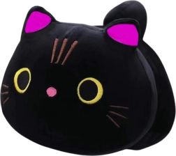 Chat en peluche noir 18 cm