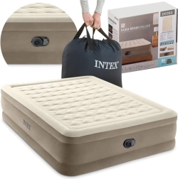 Inflatable velour bed with built-in pump Intex 203 × 152 × 46 cm
