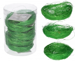 Decoratief nest 8 cm groen