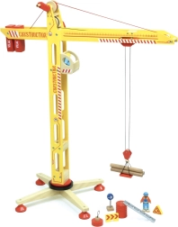 Vilac large wooden construction crane with magnet