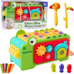 Sensory educational crocodile cube with maze and xylophone