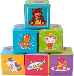 Canpol babies soft educational blocks for babies, set of 6 pcs