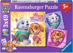 Puzzle Ravensburger Pat’ Patrouille – Skye et Everest 3×49 pièces