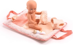 DJECO Tapis à langer pour poupées Pink Peak