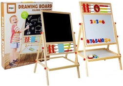 Wooden chalkboard clock with magnet