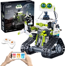 CaDA I.BOT Code Robot RC Building Set with LED, programming and dual control, 434 pieces