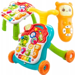 Loopwagen duw 5-in-1 kleurrijk