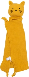 Musselinspeeltje New Baby kat mosterdgeel
