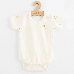 Organic Cotton Baby Bodysuit New Baby Olives, Short Sleeve, Size 80 (9–12 months)