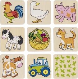Wooden Memory Game Farm II