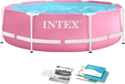 Round children's pool 244x76 cm pink INTEX