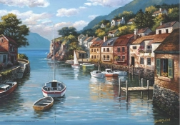 Village on Water Puzzle 500 Pieces