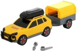 Porsche Cayenne personal off-road vehicle with trailer – Yellow