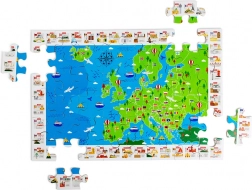 Bigjigs Toys houten vloerpuzzel kaart van Europa – 48 stukjes