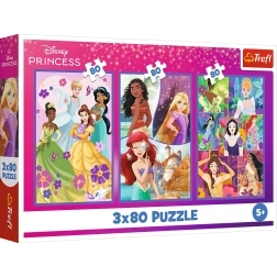 Puzzel 3x80 Disney Prinsessen Vrienden Trefl