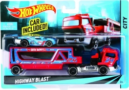 Camion Hot Wheels avec voiture de sport