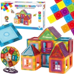 WOOPIE magnetic 3D construction set with neodymium panels, 70 pieces