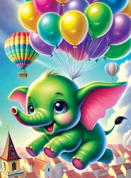 houten puzzel olifantenavontuur 40 stukjes