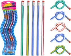 Crayons flexibles avec gomme doux 5 pièces 30cm