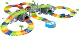 Flexi racing track with two tunnels and 2 cars