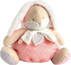 Doudou roze konijn met opbergruimte voor pyjama 38 cm